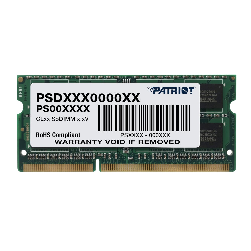 Patriot Signature Line 4GB 1600MHz DDR3 Dual Rank SODIMM Notebook Memory-0