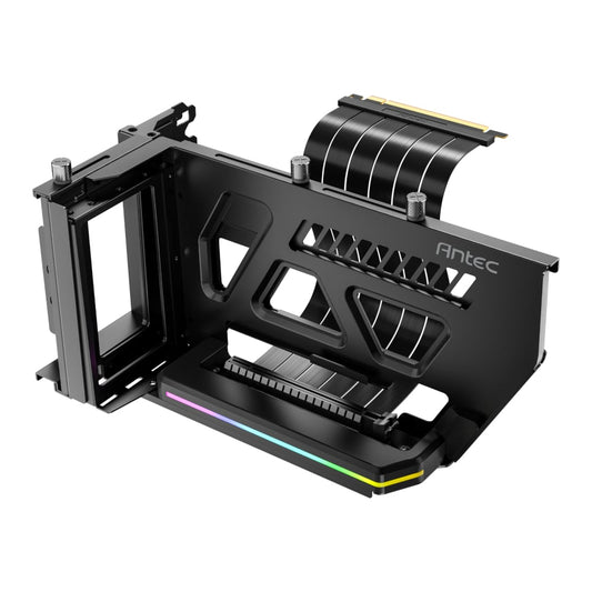 Antec SHIFT ARGB Vertical GPU Bracket with PCIe 4.0 Riser Cable - Black-0